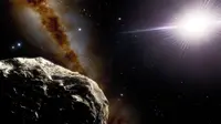 Visualisasi asteroid Trojan 2020 XL5 (Kredit: NOIRLab/NSF/AURA/J. da Silva/Spaceengine)