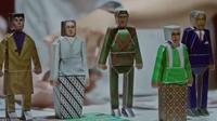 Sejumlah figur pahlawan dalam wujud boneka kertas 3D. (dok. Screenshoot TVC McDonald's Indonesia