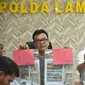 Perkara yang ditangani Subdit IV Direktorat Reserse Kriminal Khusus (Ditreskrimsus) Polda Lampung ini telah menetapkan 6 orang tersangka.