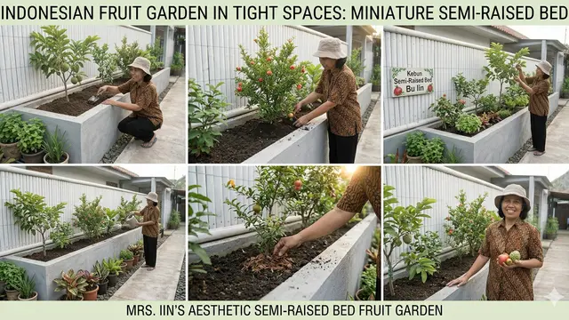 Miniatur Kebun Buah Semi-Raised Bed