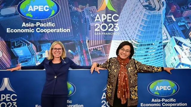 Menteri Keuangan (Menkeu) Sri Mulyani Indrawati menghadiri pertemuan Menteri Keuangan APEC (APEC Finance Ministers and Deputy’s Meeting – FMM) di San Francisco, California, Amerika Serikat (AS). (Dok Kemenkeu)