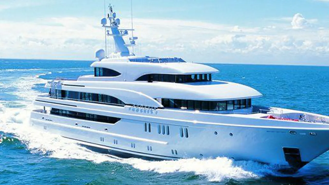 Ilustrasi kapal yacht atau pesiar