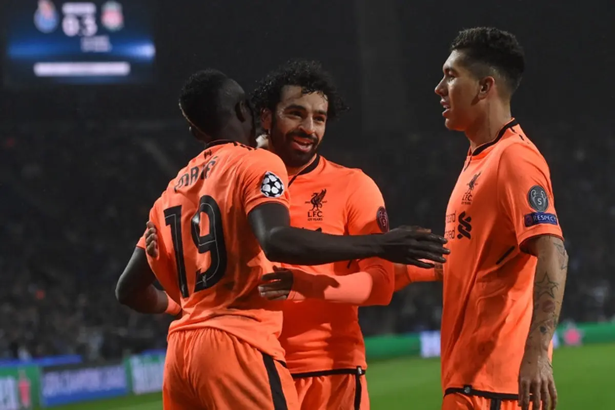 Trio penyerang Liverpool, Sadio Mane, Mohamed Salah, dan Roberto Firmino