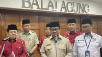 Gubernur DKI Jakarta Pramono Anung di Balai Kota, Senin (6/10/2025) (Liputan6.com/Winda Nelfira)