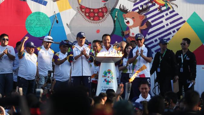 Kirab Obor Asian Games 2018 berada di Pulau Bali selama tiga hari, sejak kedatangan hari Senin, 22 - 25 Juli 2018
