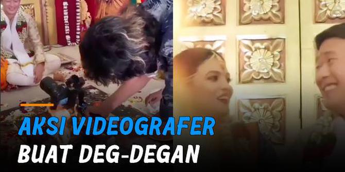 VIDEO: Aksi Videografer Rekam Pernikahan Buat Deg-Degan