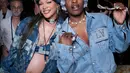 Rihanna dan A$AP Rocky terlihat kompak dengan denim on denim