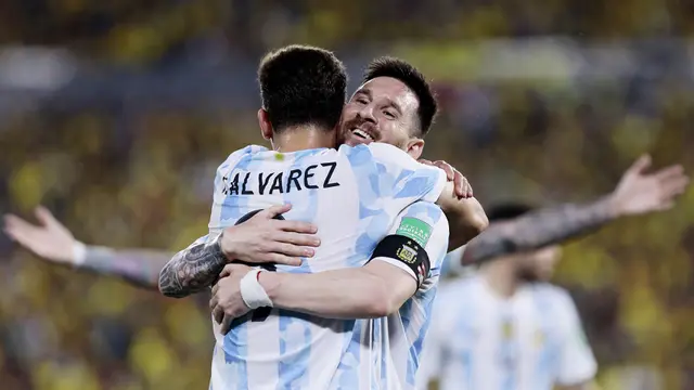 Foto: Lionel Messi Dkk Gagal Menang, Argentina Ditahan Imbang Ekuador 1-1