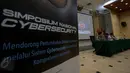 Suasana konferensi pers terkait pelaksanaan acara simposium Cyber Security di Gedung Serbaguna Menkominfo, Jakarta, Kamis (28/5/2015). (Liputan6.com/Faizal Fanani)