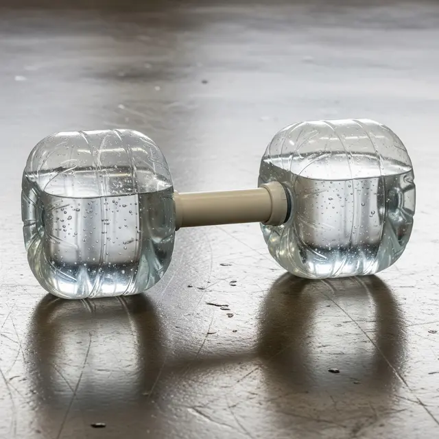 Dumbbell dari Botol Bekas (Gemini AI)