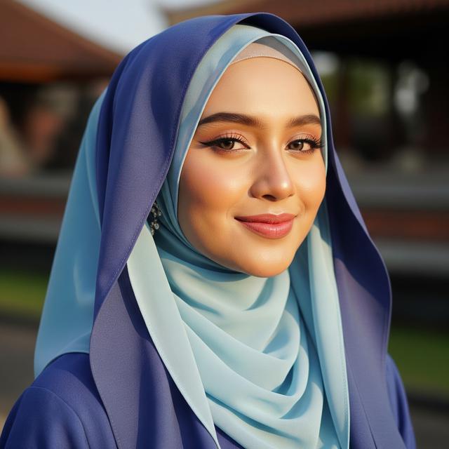 9. Hijab Layered Mix Material