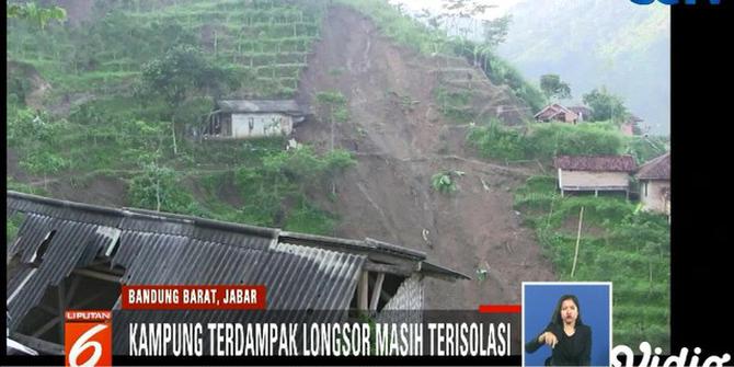 Bukit Setinggi 100 Meter Longsor di Bandung Barat, Warga Kini Terisolasi