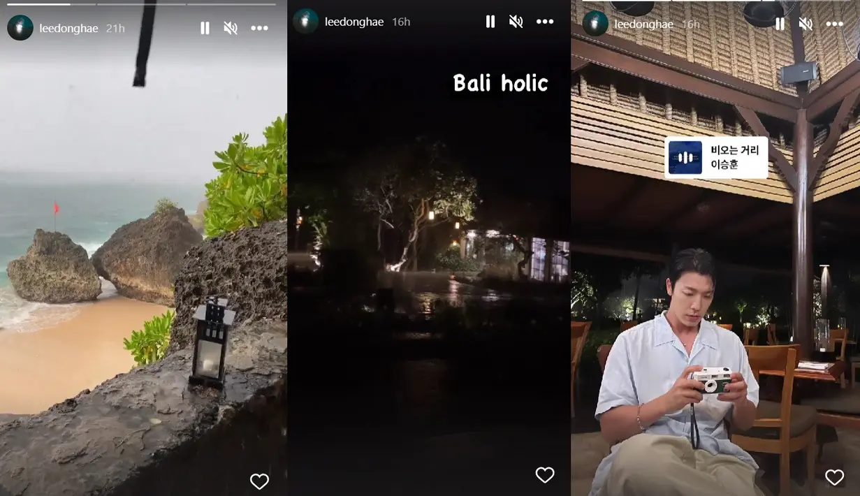 Unggahan Donghae Super Junior di Bali. (Foto Instagram/ leedonghae)