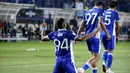 Selebrasi penyerang Persib Bandung, Uilliam Barros (94), setelah menjebol gawang Arema FC pada menit ke-23 dalam laga Grup A Piala Presiden 2026 di Stadion Si Jalak Harupat, Soreang, Kabupaten Bandung, Sabtu (25/7/2026) malam. Gol Barros yang tercipta setelah menerima umpan silang Berguinho menjadi satu-satunya gol sekaligus membawa Maung Bandung meraih kemenangan 1-0. (Bola.com/Erwin Snaz)