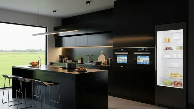 Model Dapur Minimalis Granit Hitam/Ilustrasi Gemini AI