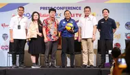 Konferensi pers Proliga 2024 di SCTV Tower, Jakarta, Senin (22/4/2024). (Bola.com/Abdul Azis)