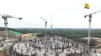 Pembangunan proyek Masjid Negara di Ibu Kota Nusantara (IKN) telah mencapai 45 persen. (Foto: Kementerian PU)