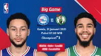 Live streaming NBA Sixers vs Celtics, Kamis (20/1/2021) pukul 07.00 WIB dapat disaksikan melalui platformVidio. (Dok. Vidio)