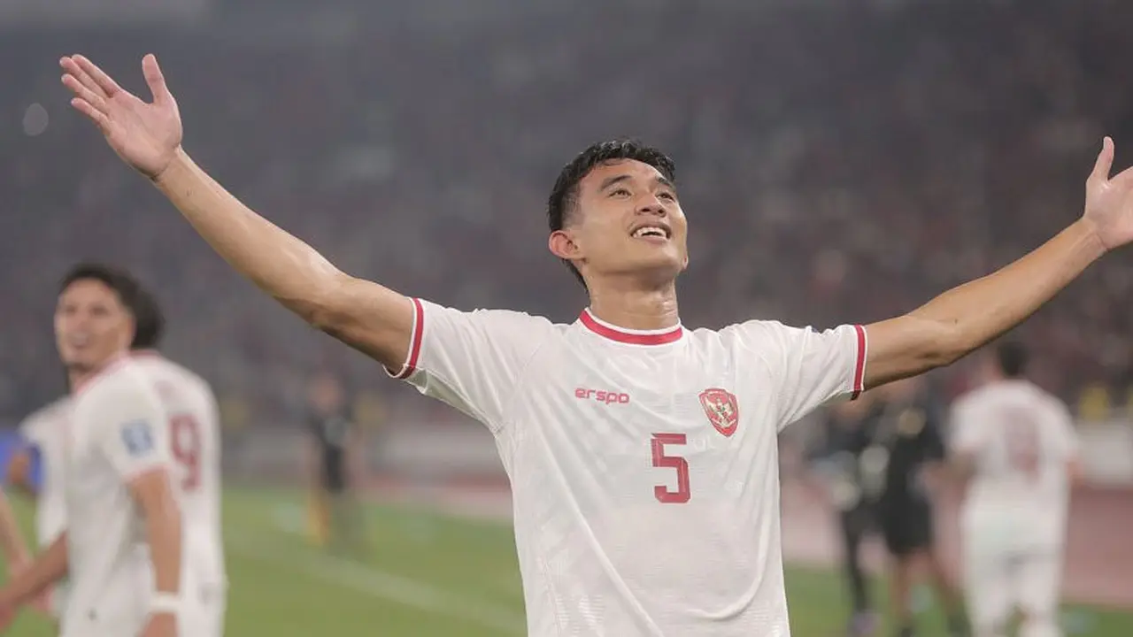 Rizky Ridho usai mencetak gol ke gawang Timnas Filipina (c) M. Iqbal Ichsan