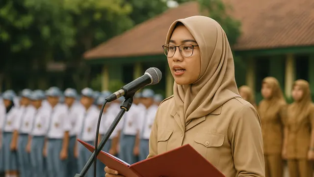 Ilustrasi pidato Hardiknas (Foto: ChatGPT)