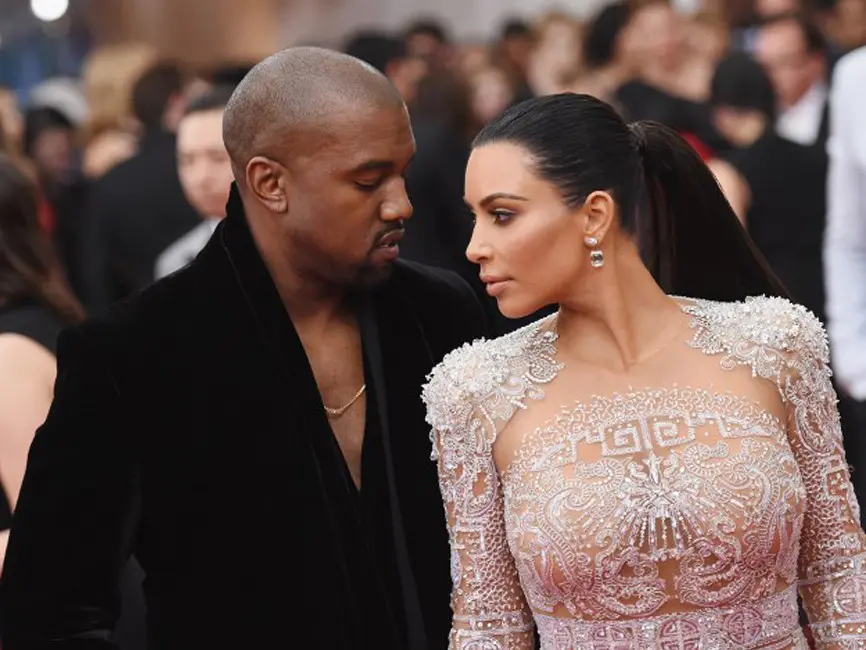 Kim Kardashian dan Kanye West. (AFP/Bintang.com)