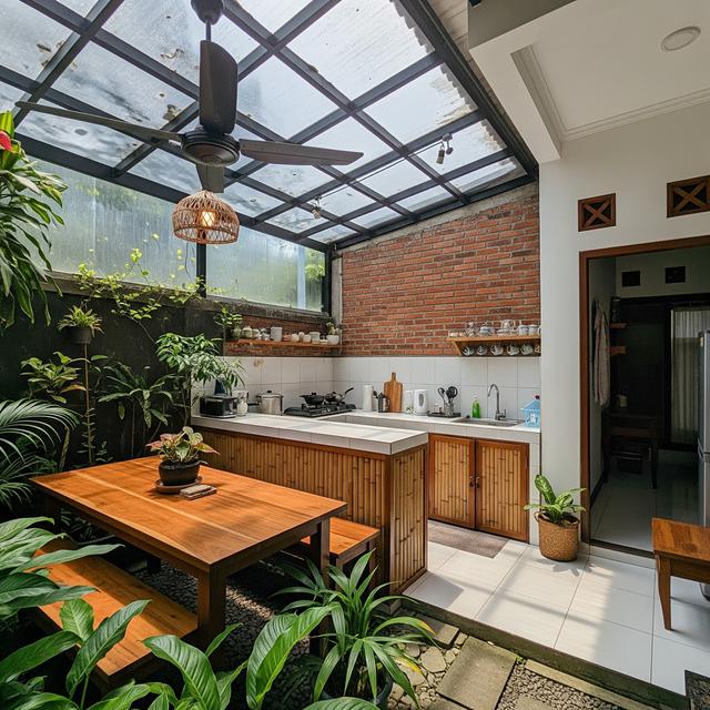 9 Desain Dapur Semi Terbuka dengan Ventilasi Alami, Estetis dan ...