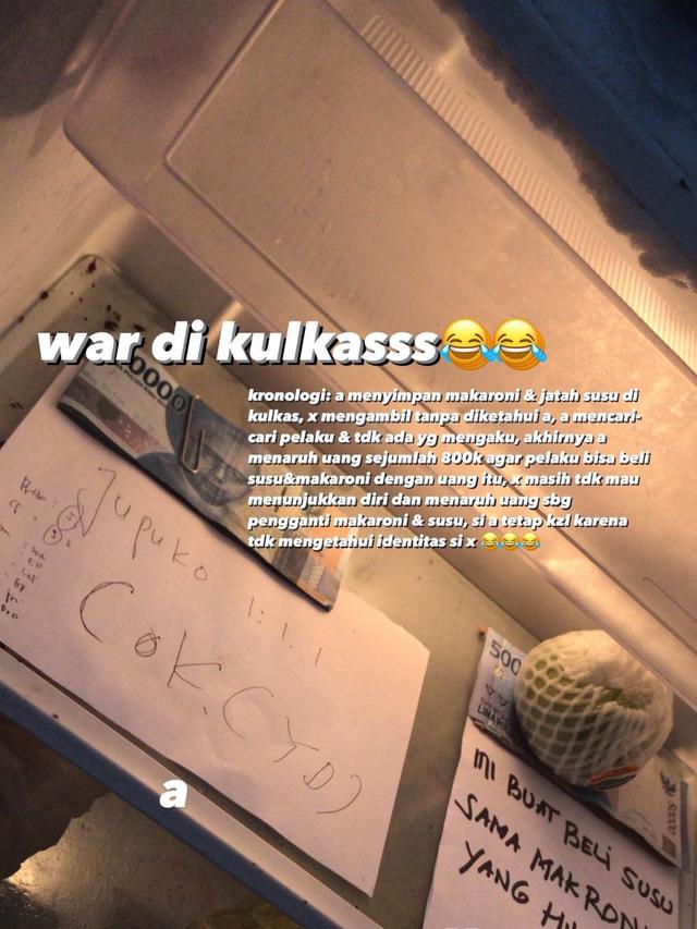 6 Tulisan Kocak Buat yang Sering Kehilangan Barang di Kulkas Ini Bikin Senyum Miris