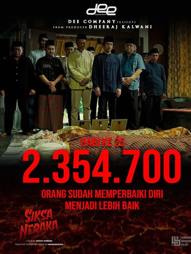 Jumlah penonton film Siksa Neraka. (Foto: Dok. Instagram @deecompany_official)