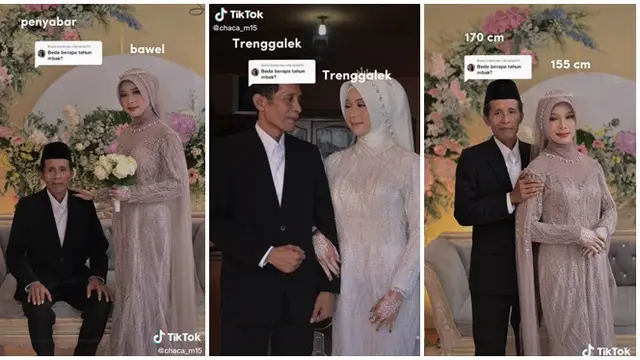 Sempat Dikira Bapaknya, Pernikahan Pasangan Terpaut Usia 28 Tahun Ini Viral