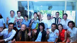 Acara Syukuran Rakyat Salam 3 Jari diadakan karena akan dilantiknya Presiden dan Wakil Presiden terpilih pada 20 Oktober 2014, Jakarta, Rabu (15/10/2014) (Liputan6.com/Johan Tallo)