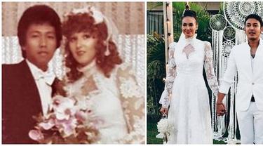 Setelah Lama Menunggu Nadine Chandrawinata Kenakan Gaun Pengantin Ibunya News Entertainment Fimela Com