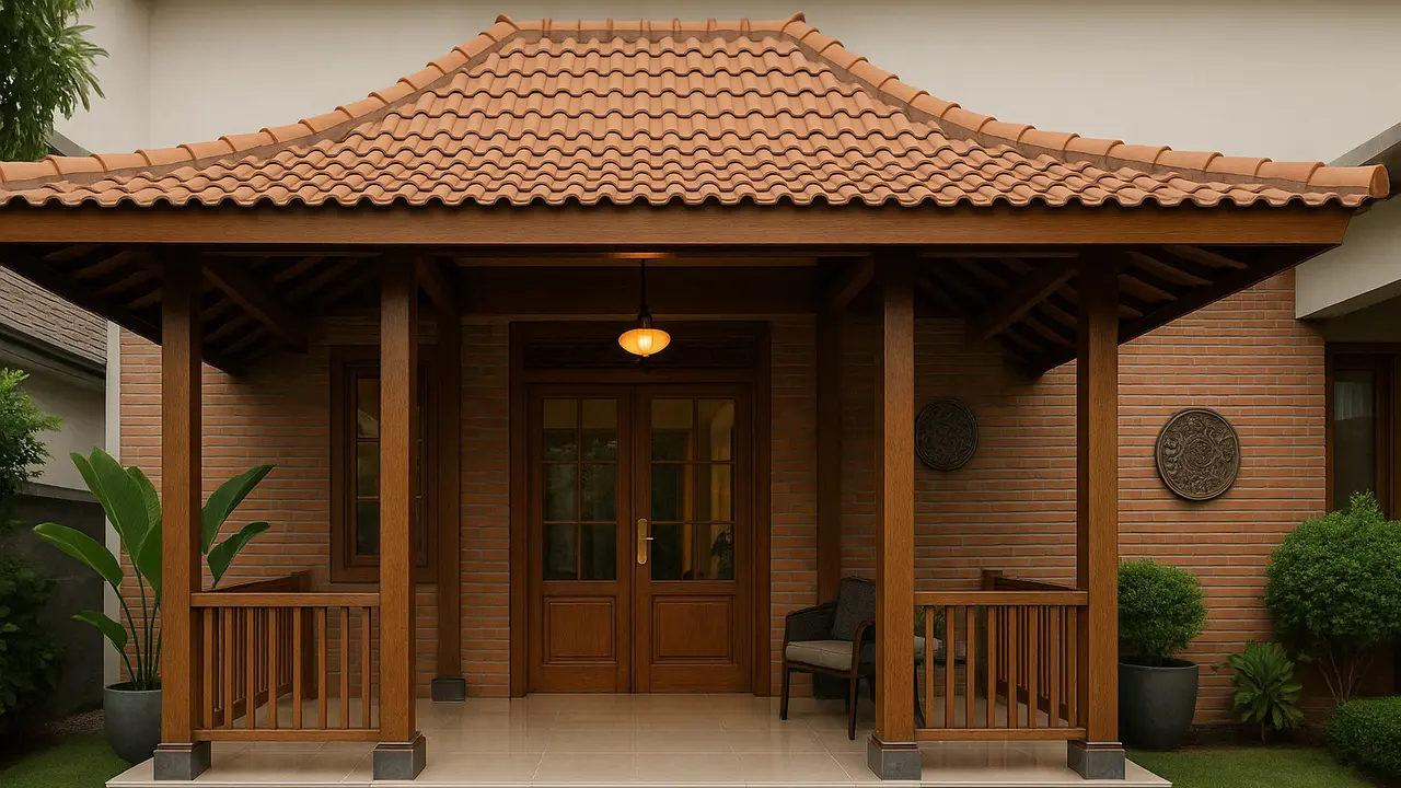 Model Teras Rumah Limasan Modern Tren 2025 (Foto: ChatGPT)