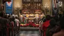 Uskup Agung Jakarta Mgr Ignatius Suharyo memimpin  misa Natal di Gereja Katedral, Jakarta, Selasa (25/12). Natal tahun 2018 di Gereja Katedral Jakarta diselenggarakan dengan mengusung tema Yesus Kristus Hikmat Bagi Kita. (Liputan6.com/Faizal Fanani)