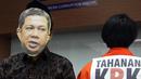ICW menggelar aksi teatrikal sekaligus konferensi pers terkait hak angket KPK di Jakarta, Rabu (3/5). Hal itu dilakukan karena Wakil Ketua DPR, Fahri Hamzah dianggap menghalangi kasus e-KTP lewat persetujuan angket KPK. (Liputan6.com/Johan Tallo)