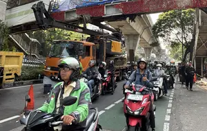 JPO Tendean Bakal Dibongkar, Arus ke Blok M Ditutup Sementara