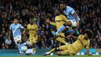 Manchester City berhasil memetik kemenangan penting saat menjamu Crystal Palace untuk tetap memanaskan persaingan juara Liga Inggris 2025/2026 pada Rabu (13/05/2026) waktu setempat. (AFP/Darren Staples)