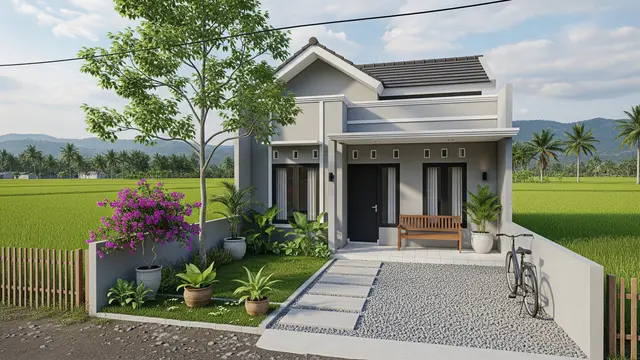 Rumah 6x9 dengan Halaman Depan Luas