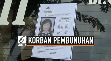 Polsek Bantargebang menyebar sketsa wajah wanita korban pembunuhan yang ditemukan di tempat pebuangan sampah. Sudah sepekan polisi belum menemukan identitas wanita korban pembunuhan tersebut.