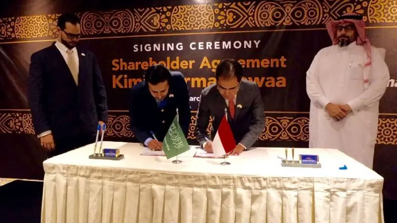 Kimia Farma merambah industri farmasi Arab Saudi dengan mengakuisisi saham Dawaa Medical Limited Company (Dawaa), Senin (5/3/2018).