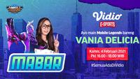 Live streaming mabar Mobile Legends bersama Vania Delicia, Kamis (4/2/2021) dapat disaksikan melalui platform Vidio, Bola.com, dan Bola.net. (Dok. Vidio)