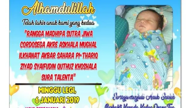 6 Nama Anak Unik dan Panjang Ini Sempat Viral, Bikin Geleng Kepala