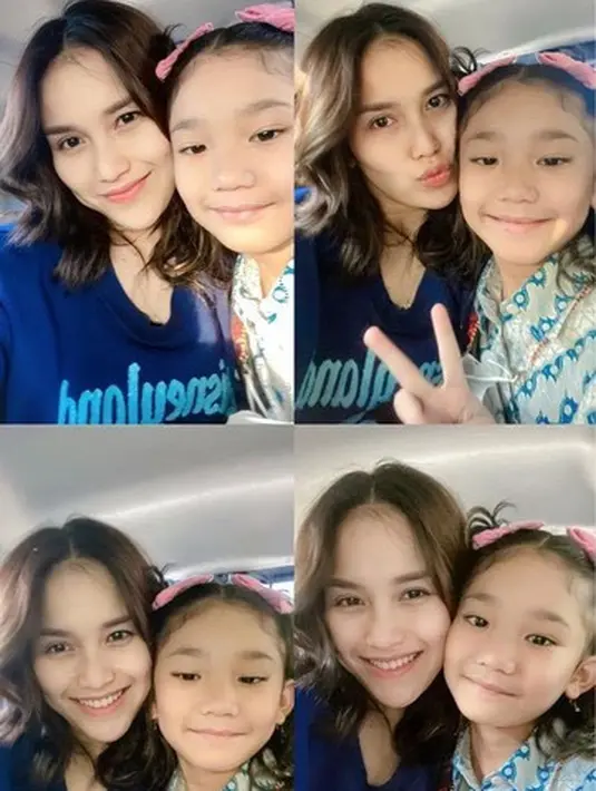 <p>Ayu Ting Ting pun kerap kali terlihat mengantar anaknya sekolah, ia kini tampil santai dengan tshirt warna birunya. @ayutingting92</p>