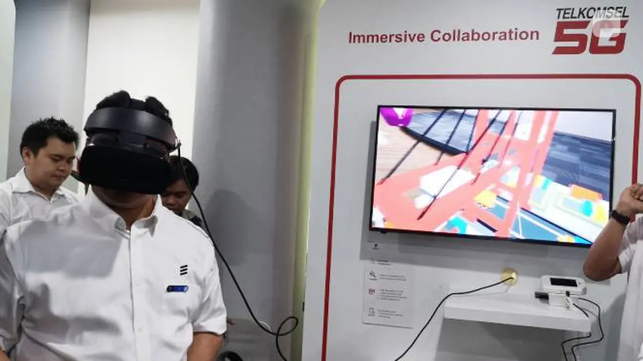 Pemanfaatan uji coba jaringan 5G Telkomsel untuk Industri. Liputan6.com/Agustinus Mario Damar