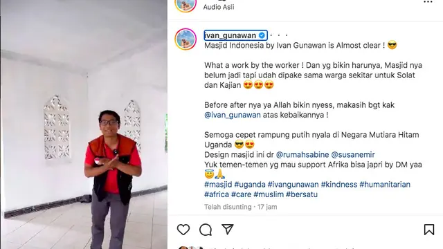 Ivan Gunawan Bagikan Perkembangan Pembangunan Masjid di Uganda, Sudah 80 Persen Rampung