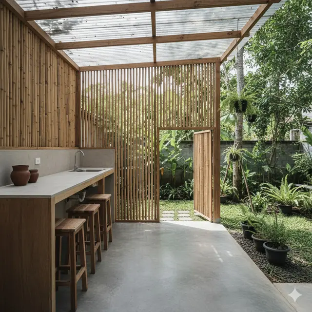 Model Dapur Belakang Rumah. Gemini
