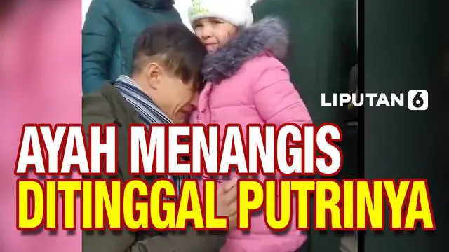 VIDEO: Bikin Patah Hati, Momen Ayah-Anak Berpisah Karena Perang di Ukraina