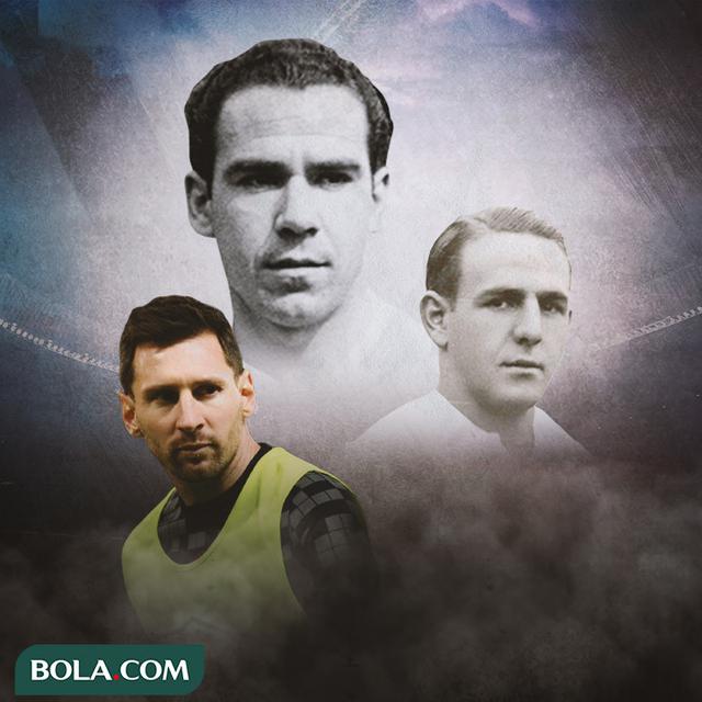 Ilustrasi - Lionel Messi, Guillermo Gorostiza dan Telmo Zarra