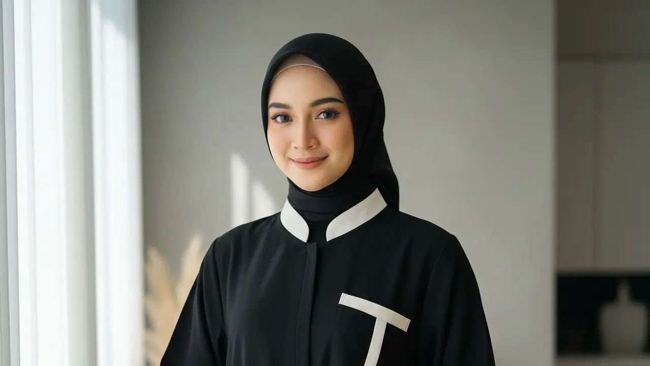 Desain Gamis Abaya Simple tapi Terlihat Mahal