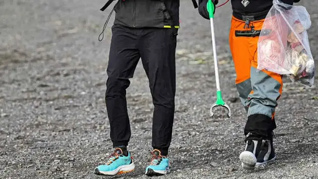 Erik Ahlström pencentus Plogging. Dok. Erik Ahlström