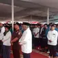 Ribuan Jemaah nahdiyin dalam kegiatan istigotsah di polres Garut (Liputan6.com/Jayadi Supriadin)